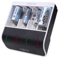 1001-0093 - Comfort Multi Desktop USB NiMH Battery Charger, AA AAA C D 9V