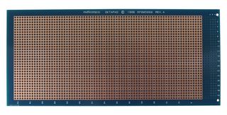 MP005888 - Oktapad Single Height 3U Extended Double Sided Eurocard Prototyping Board PCB, 100x160mm