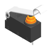 MP006211 - PCB Snap Action Microswitch, Simulated Roller Lever, SPDT, Without Posts, 2A at 12V