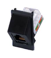 SKMC645BKPT - Angled Cat6 UTP Module,  25x38 Black