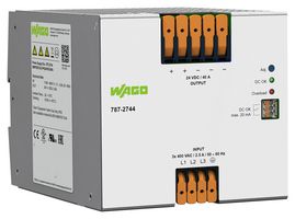 787-2744 - Eco DIN Rail Power Supply, 3 Phase, 24V DC, 40A, 960W