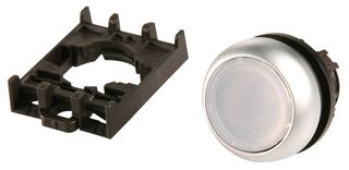M22-DL-W+M22-A - Switch, Pushbutton, Momentary, Illuminated, White
