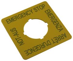M22-XYK1 - Label, Emergency Stop, 4 Language