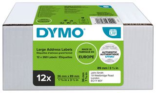 2093093 - Large Address Labels, 36mm x 89mm, 12x 260 Pack