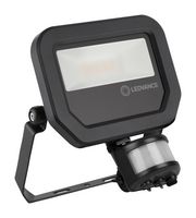 4058075460874 - 10W LED Floodlight with PIR Sensor, 4000K, Cool White, 1200lm, IP65, Black