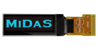 MDOG128032C2V-BS - OLED Graphic Display, 128x32, Black on Blue, 3V, SPI,