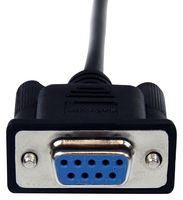 SCNM9FM2MBK - 2m 9 Way Male to Female Serial Null Modem Cable