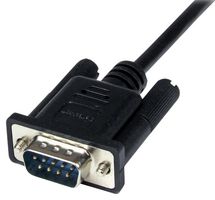 SCNM9FM2MBK - 2m 9 Way Male to Female Serial Null Modem Cable