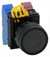 YW1B-M1B - Momentary Push Button Switch Actuator, 22mm, IP65, Black