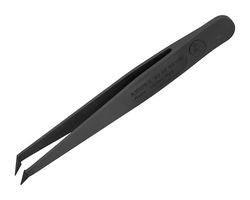 92 09 03 ESD - 110mm ESD Carbon fibre Reinforced Plastic Tweezers, Bent Pointed Tips