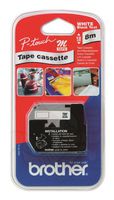 MK223BZ - 3/8" (9mm) P-Touch Label Tape Blue on White Non-Laminated