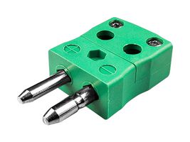 IS-K-MQ - Type K Thermocouple Connector Plug, IEC, Standard, Quickwire, Green