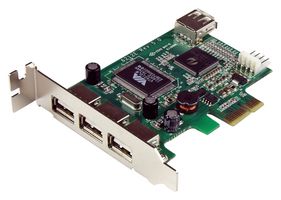 PEXUSB4DP - 4-Port PCI-Ex Low Profile High Speed USB Card