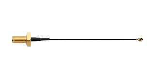 CAB.011 - SMA Bulkhead Jack to 90 Degree MHFI Plug Lead, 50 Ohm, 95mm