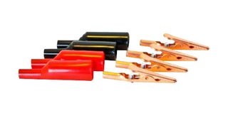10012 - Solid Copper Crocodile Clips & Insulators, 10A
