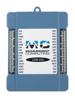 MCC USB-205 - Single Gain Multifunction USB Data Acquisition Device, 1MHz, 500kS