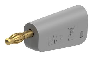64.1045-28 - 4mm Stackable Banana Plug with Spring Loaded Multilam, 60V DC, 32A, Grey
