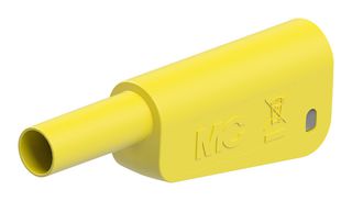 66.2019-24 - 4mm Stackable Banana Plug with Spring Loaded Multilam, 1kV, 19A, Yellow