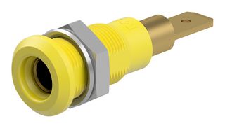 64.3040-24 - 4mm Socket, Metal, Yellow, 25A, QC