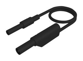 934040100 - Stackable 4mm Banana Plug Test Lead, 1kV, 32A, 250mm, Black