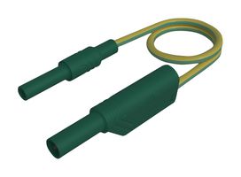 934040188 - Stackable 4mm Banana Plug Test Lead, 1kV, 32A, 250mm, Green/Yellow