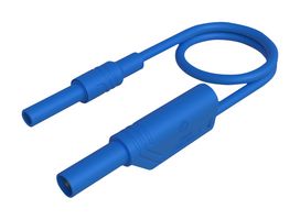 934041102 - Stackable 4mm Banana Plug Test Lead, 1kV, 32A, 500mm, Blue