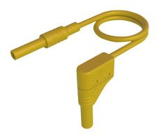 934048103 - 4mm Right Angled Banana Plug Test Lead, 1kV, 32A, 1m, Yellow