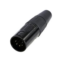RC5M-B - 5 Pole XLR Plug, Black, Gold Contacts