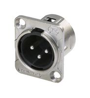 RC3MDL - 3 Pole XLR Panel Mount Plug, D Size, Nickel