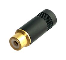 NYS372P-BG - Phono Socket, Black / Gold, 7.2mm Cable
