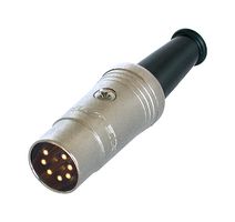NYS323G - 7 Pin DIN Plug with Rubber Strain Relief