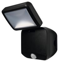 4058075227347 - 4W Battery LED Single Spotlight with PIR Sensor, 4000K, Cool White, 260lm, Black