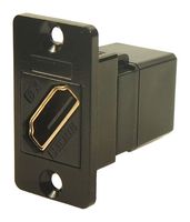 CP30688MB - Slim 8K HDMI Socket to 8K HDMI Socket Feedthrough Connector, Black Metal, CSK Holes