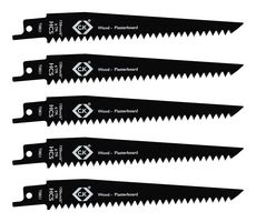 T0821 - 150mm 6TPI HCS Reciprocating Saw Blades, 5 Pack
