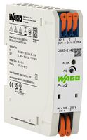 2687-2142 - Eco 2 AC/DC DIN Rail Power Supply, 1 Phase, 24V DC, 1.25A, 30W