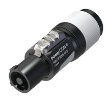 NAC3FXXB-W-S - PowerCon Locking Socket, Power Out, Grey, 3 Pole, 6mm - 12mm