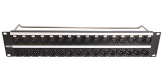 CP30192 - 2U 32 Port Loaded 3 Pin XLR Plug and Socket Patch Panel