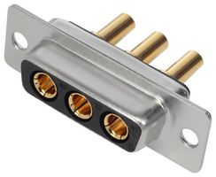 MHCDS3W3S2 - 3W3 Combination Power and Signal D Sub Socket, Vertical Solder Pins, 20A