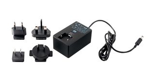 15DYS825-120200G-K - Interchangeable AC/DC Power Supply, 12V DC, 2A, 24W, 2.1mm Plug