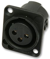 718-0301 - XLR Panel Socket, 3 Pole, Black