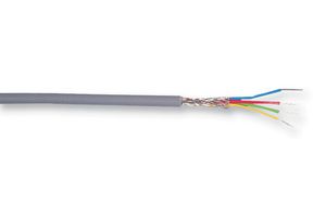 MP002289 - 7-1-4C 4-Core Screened Cable, 0.1mm, Grey, 100m