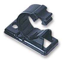 12J-S BLACK - Releasable Cable Clip, Self Adhesive, 17mm, Black, x100
