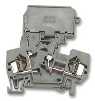 281-611 - 2 Conduct Fuse Terminal Block, 35mm DIN Rail, Cage Clamp, 28AWG to 12AWG,