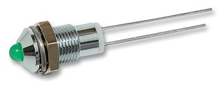 MC19020001 - LED Indicator, 3mm, Green, 2.6V DC, Prominent