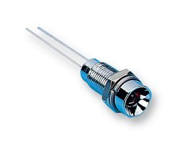LED-11/RT 020080 - LED Indicator, Chrome, Recessed, Red