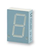SA08-11GWA - 7 Segment LED Display, Mechanically Rugged, Green, 20 mA, 2.2 V, 16 mcd, 1, 20.32 mm