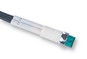 L295100NAH - Green Neon Indicator, 8mm, 250V AC, 20mA,