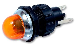 C1090VEFAI - 19mm E10 Dome Lamp Holder, Amber