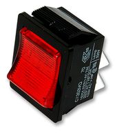 C1353VQNAA - Rocker Switch, DPST, Illuminated Red
