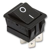 C1350ATAAB - Switch, DPST, 16A, 250V ac, Black I/O